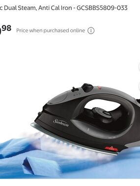 Sunbeam Black and Gray Steam Iron
